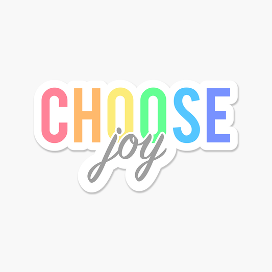 Choose Joy Color Motivational Sticker | Footnotes Paper
