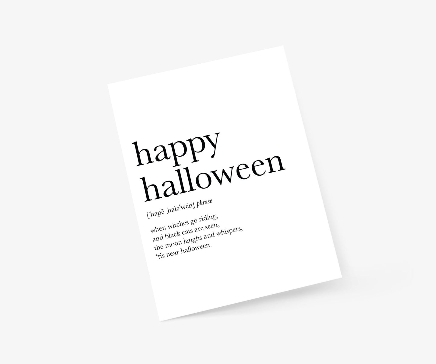 Happy Halloween Definition - Footnotes Paper