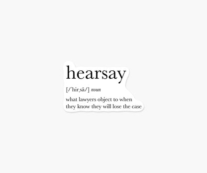 Hearsay Definition Sticker - Footnotes Paper
