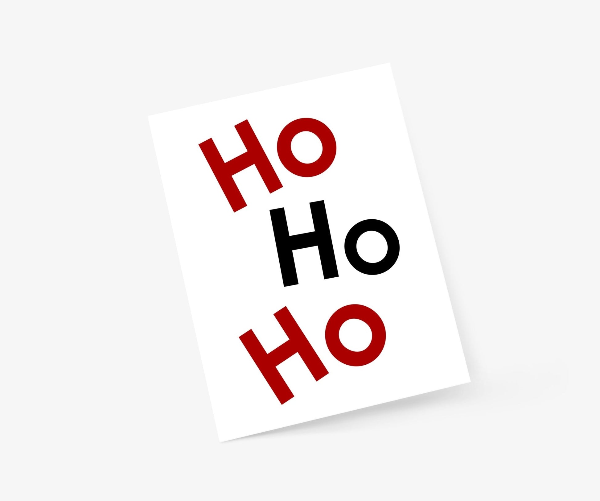 Ho Ho Ho Scandi Christmas Greeting Card - Footnotes Paper