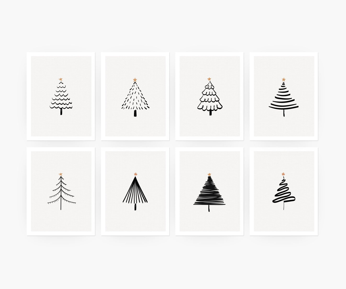 Holiday Cards - Christmas Trees Pack A - Footnotes Paper