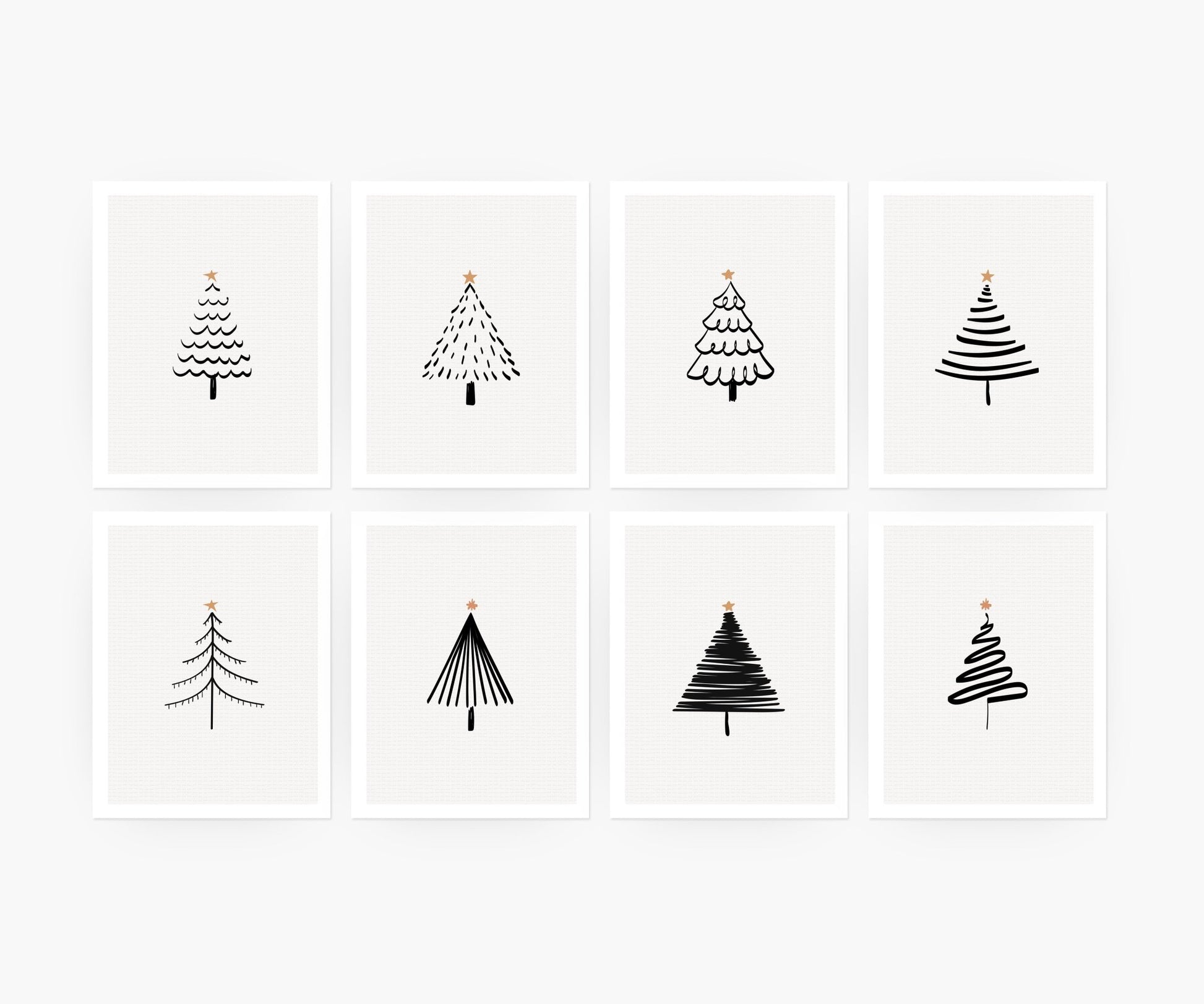 Holiday Cards - Christmas Trees Pack A - Footnotes Paper