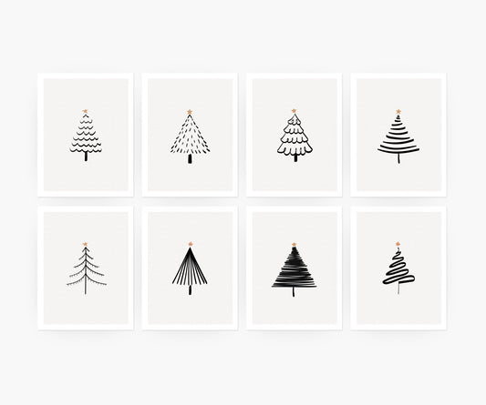 Holiday Cards - Christmas Trees Pack A - Footnotes Paper