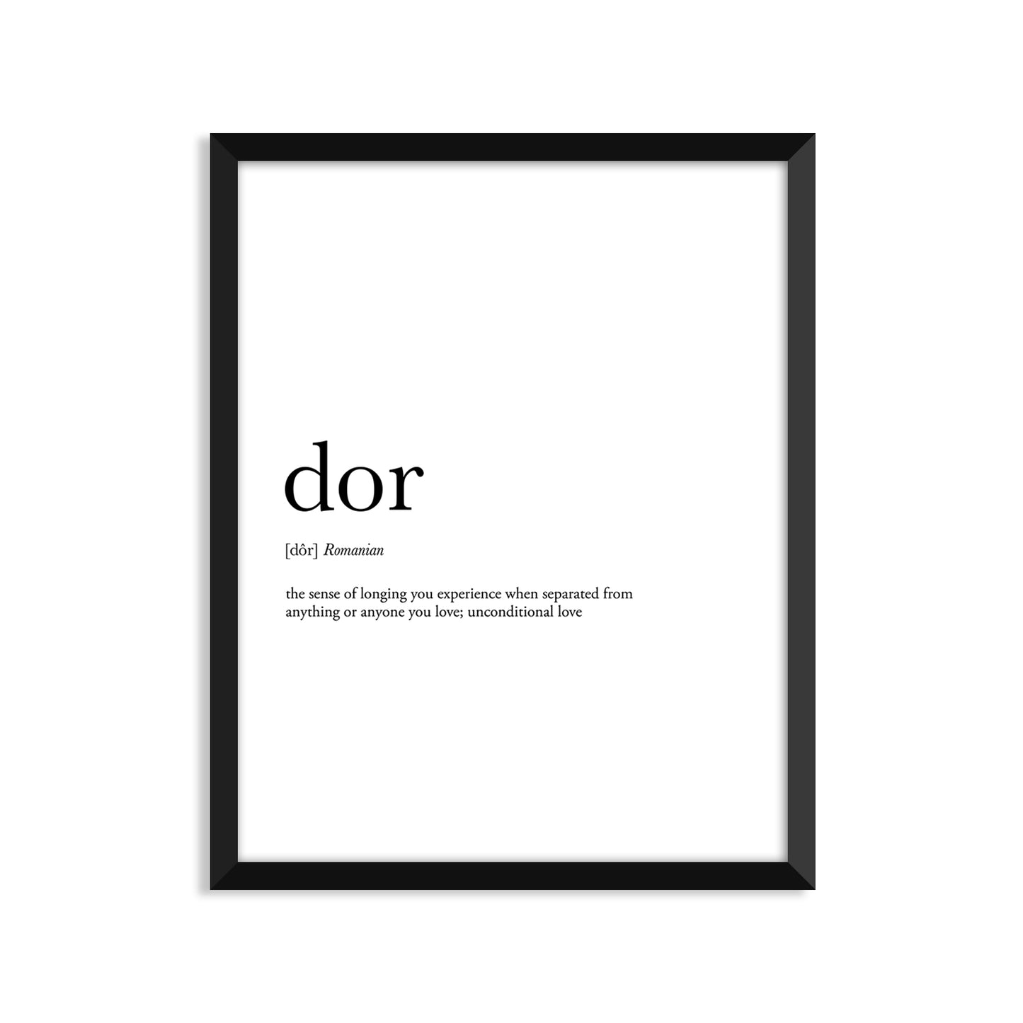 Dor Definition - Unframed Art Print Or Greeting Card