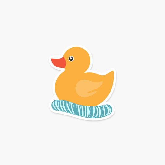 What The Duck Rubber Ducky - Animal Sticker | Footnotes Paper