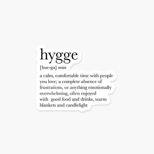 Hygge Definition Sticker - Footnotes Paper