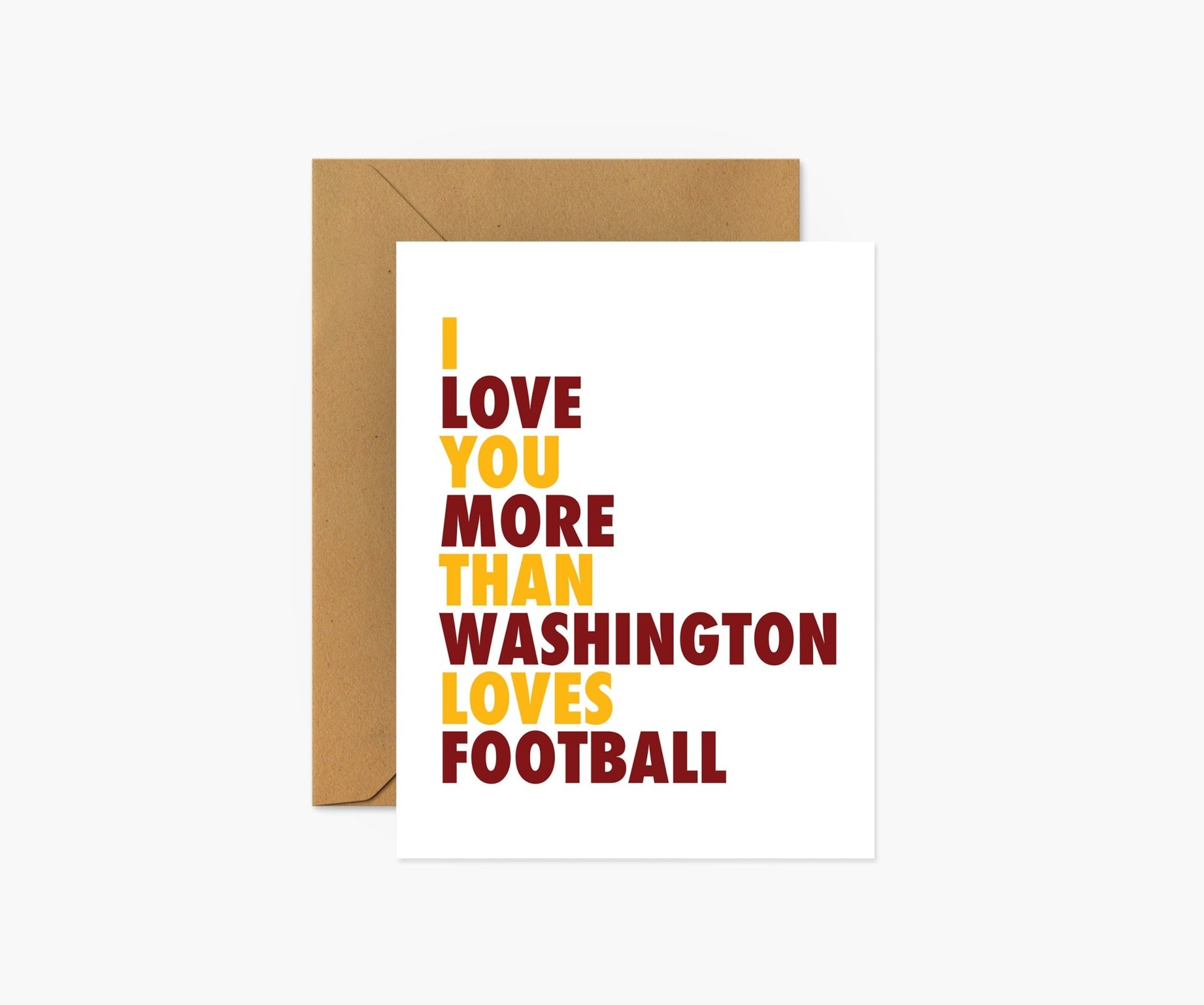 I Love You More Than Washington Loves Football - Footnotes Paper