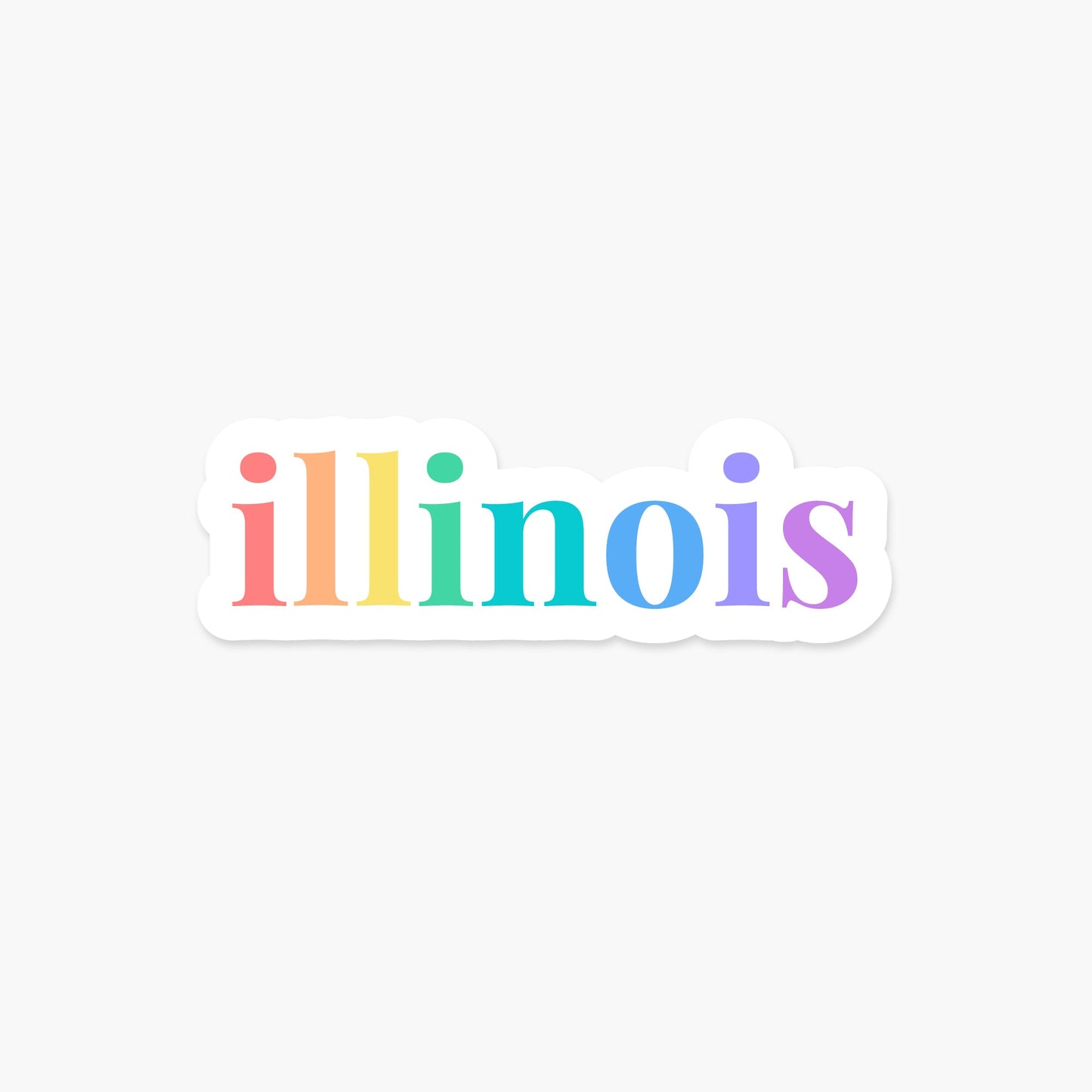 Illinois US State Sticker - Footnotes Paper