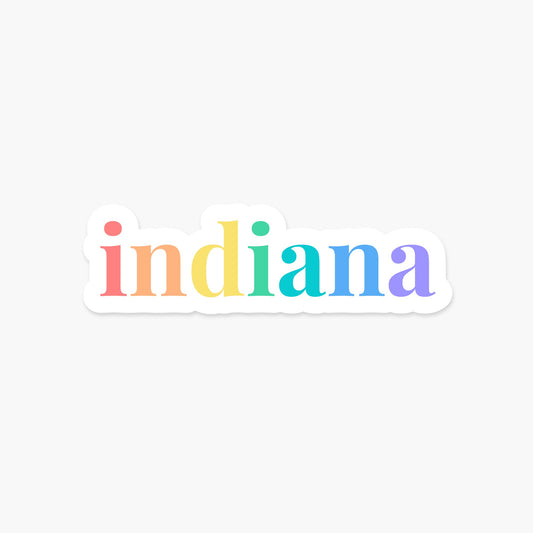 Indiana US State Sticker - Footnotes Paper