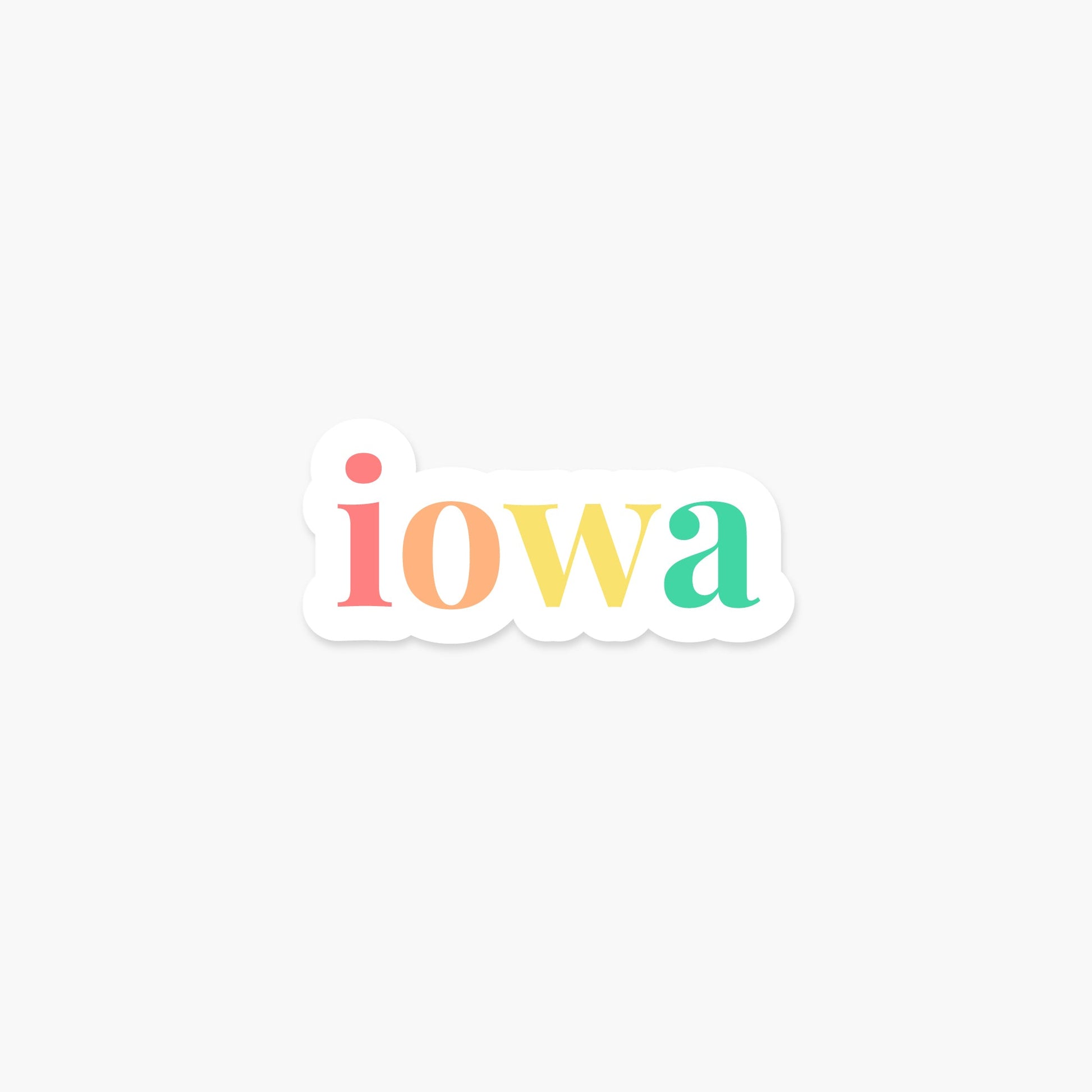 Iowa US State Sticker - Footnotes Paper