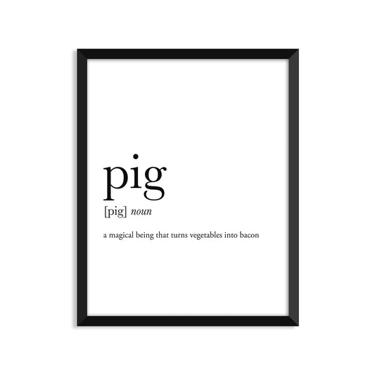 Pig Definition - Greeting Card Everyday Card