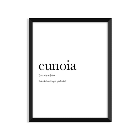 Eunoia Definition - Unframed Art Print Or Greeting Card