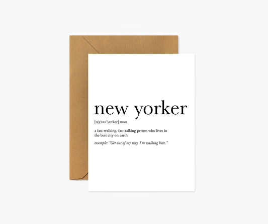 New Yorker Definition Everyday Card | Footnotes Paper