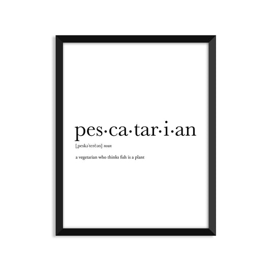 Pescatarian Definition Everyday Card