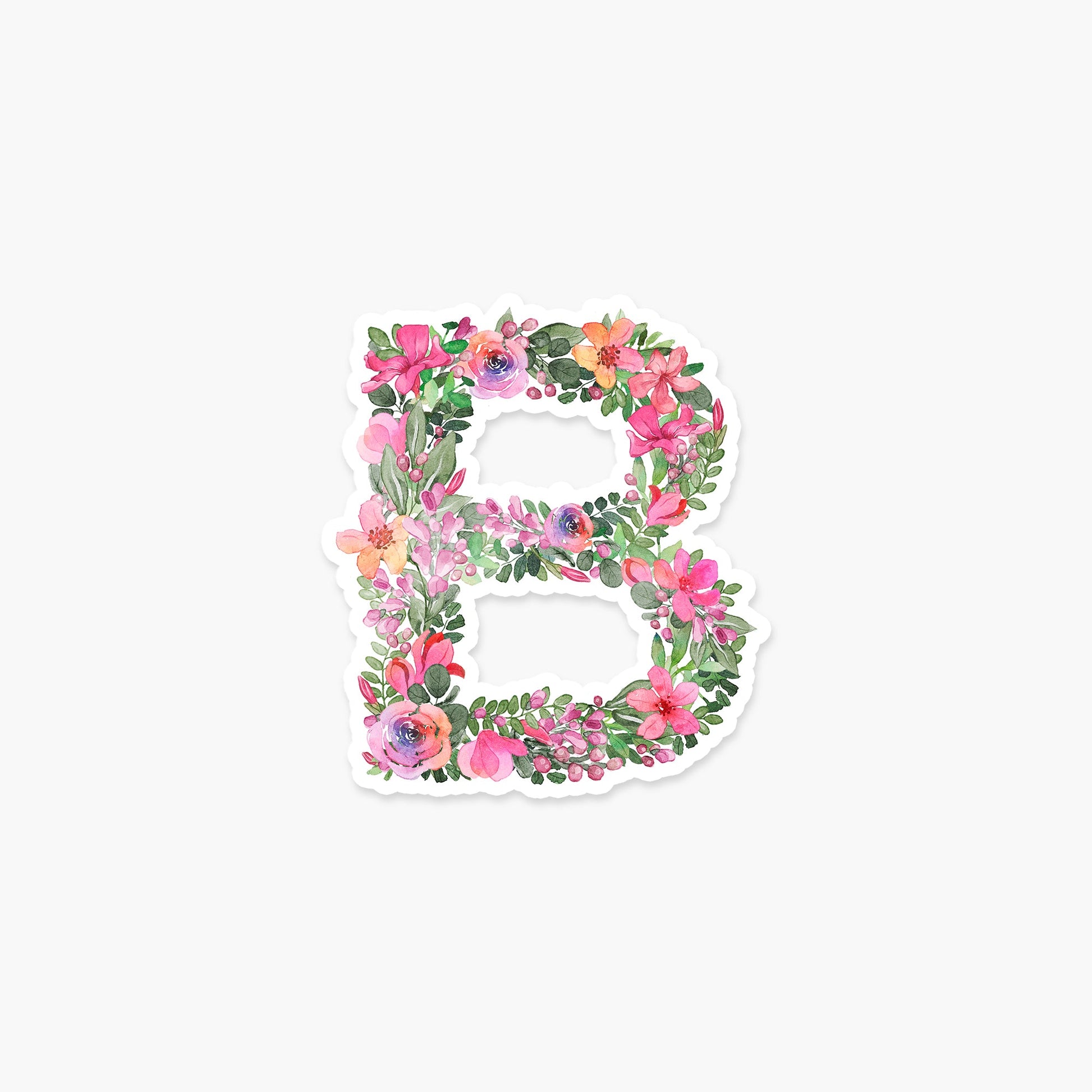 Letter "B" Floral Sticker - Footnotes Paper