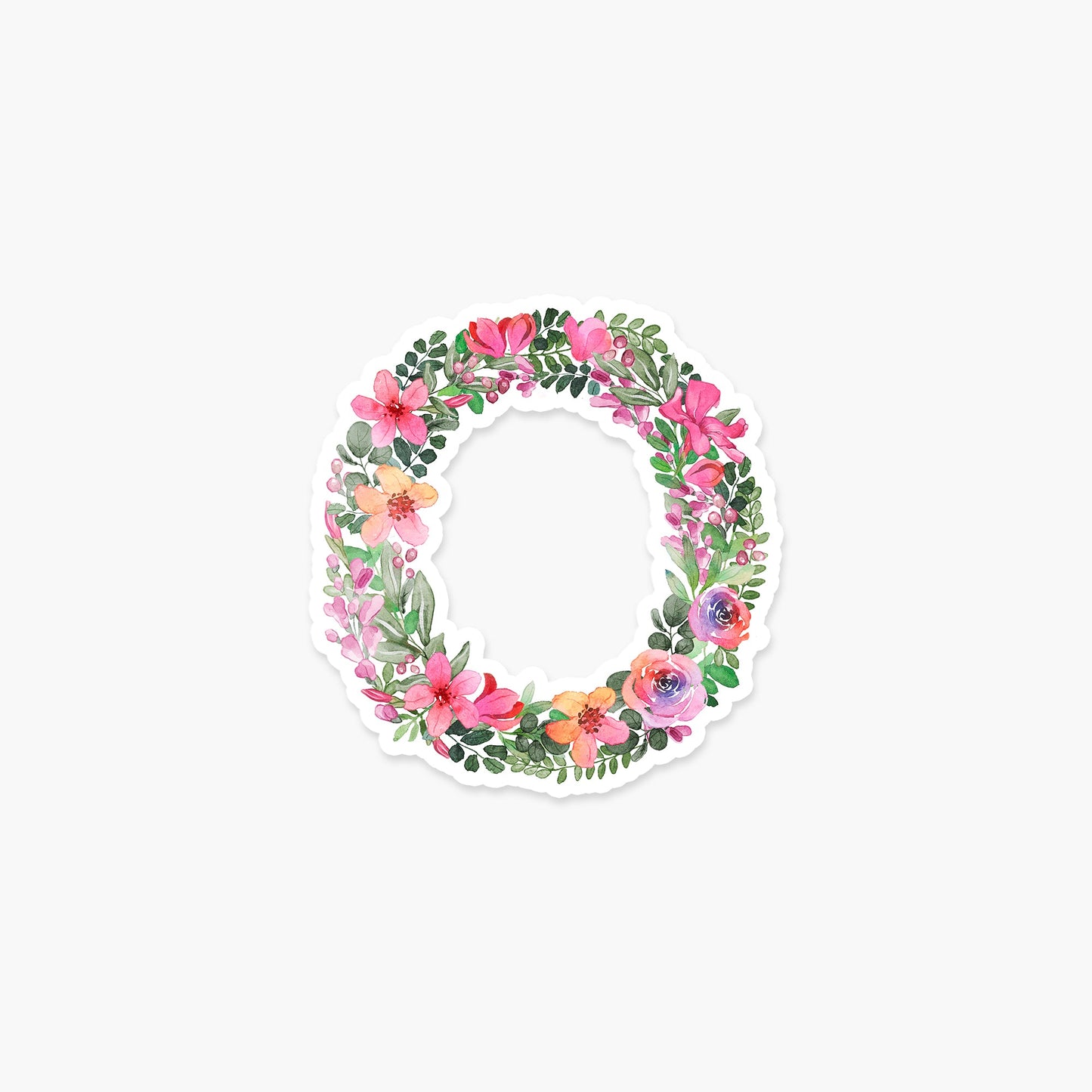 Letter "O" Floral Sticker - Footnotes Paper
