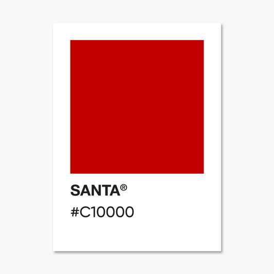 Santa Color Palette Sticker | Footnotes Paper
