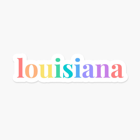 Louisiana US State Sticker - Footnotes Paper