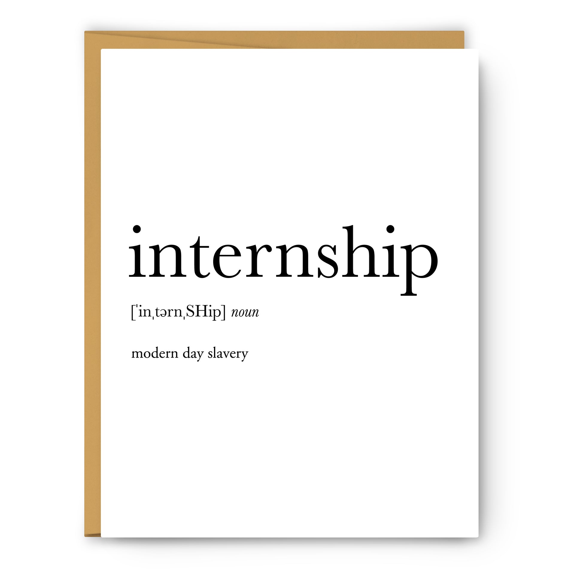 Internship Definition - Unframed Art Print Or Greeting Card