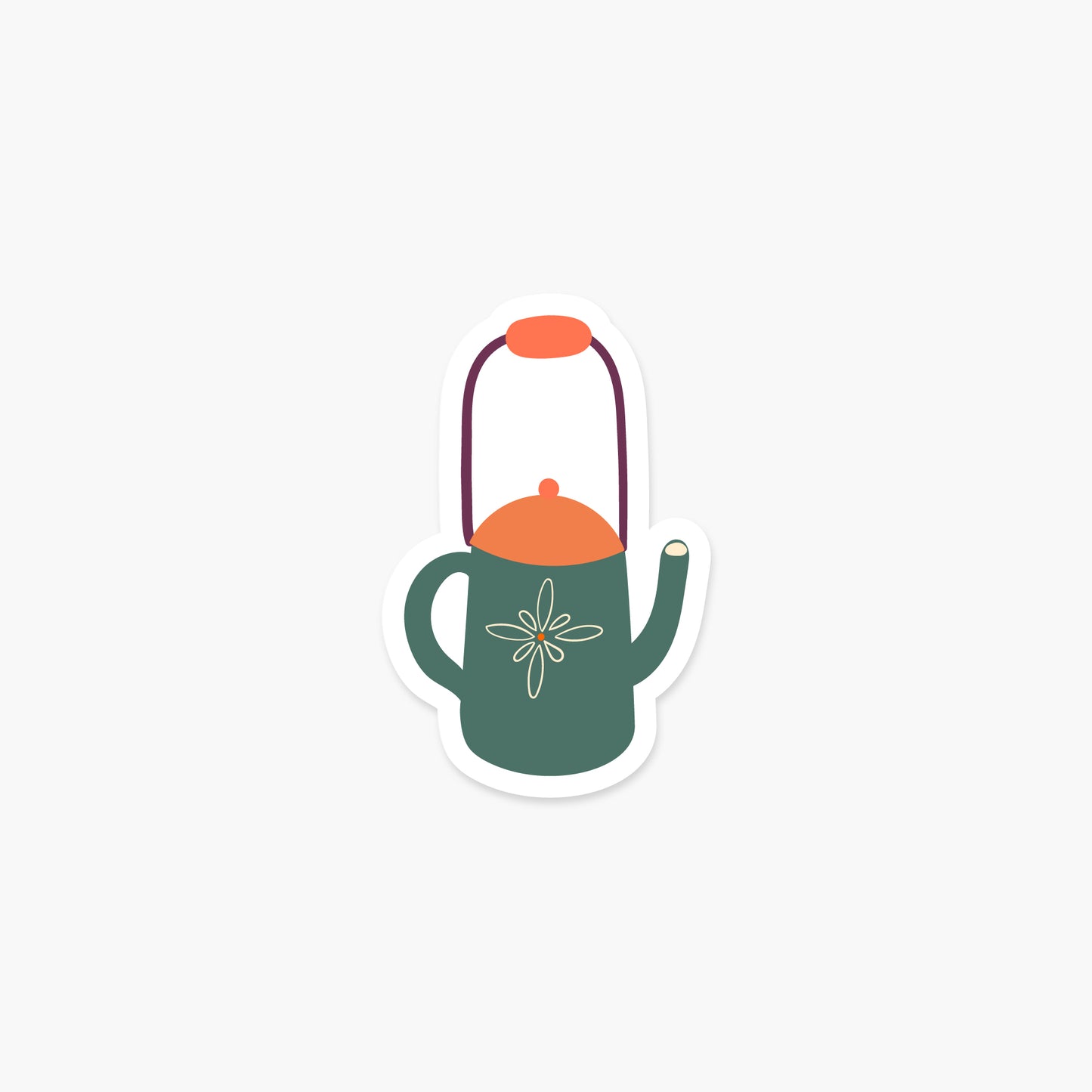 Green Tea Kettle - Fall & Autumn Sticker | Footnotes Paper