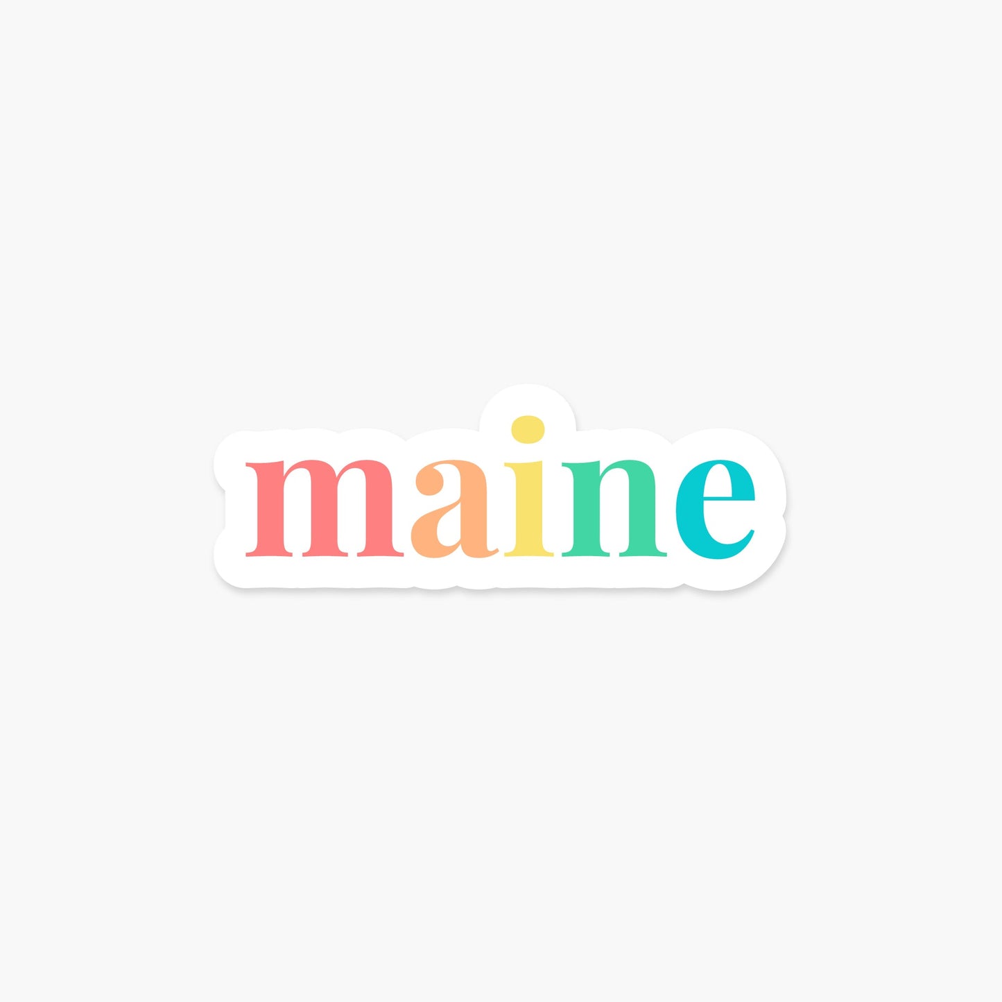 Maine US State Sticker - Footnotes Paper