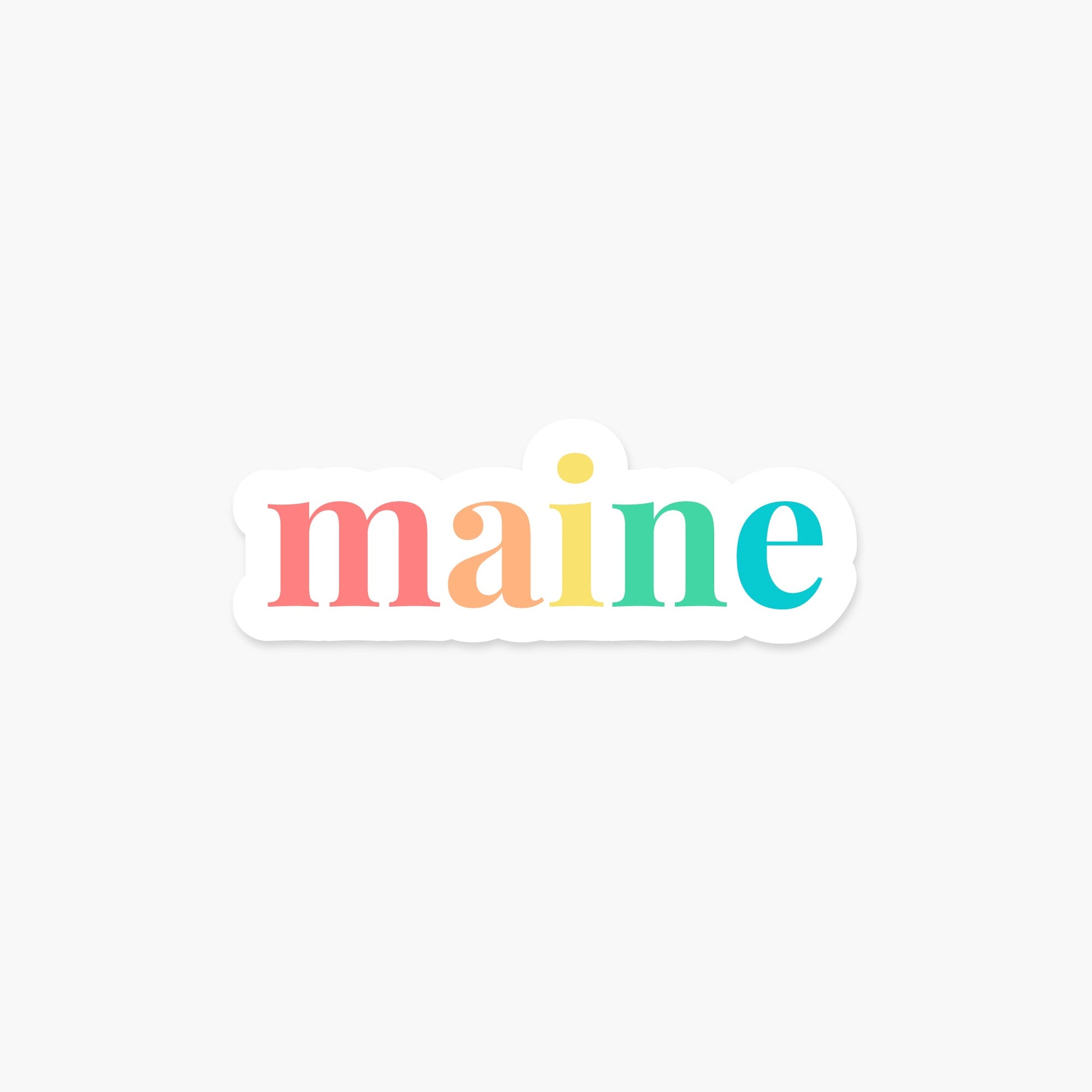 Maine US State Sticker - Footnotes Paper