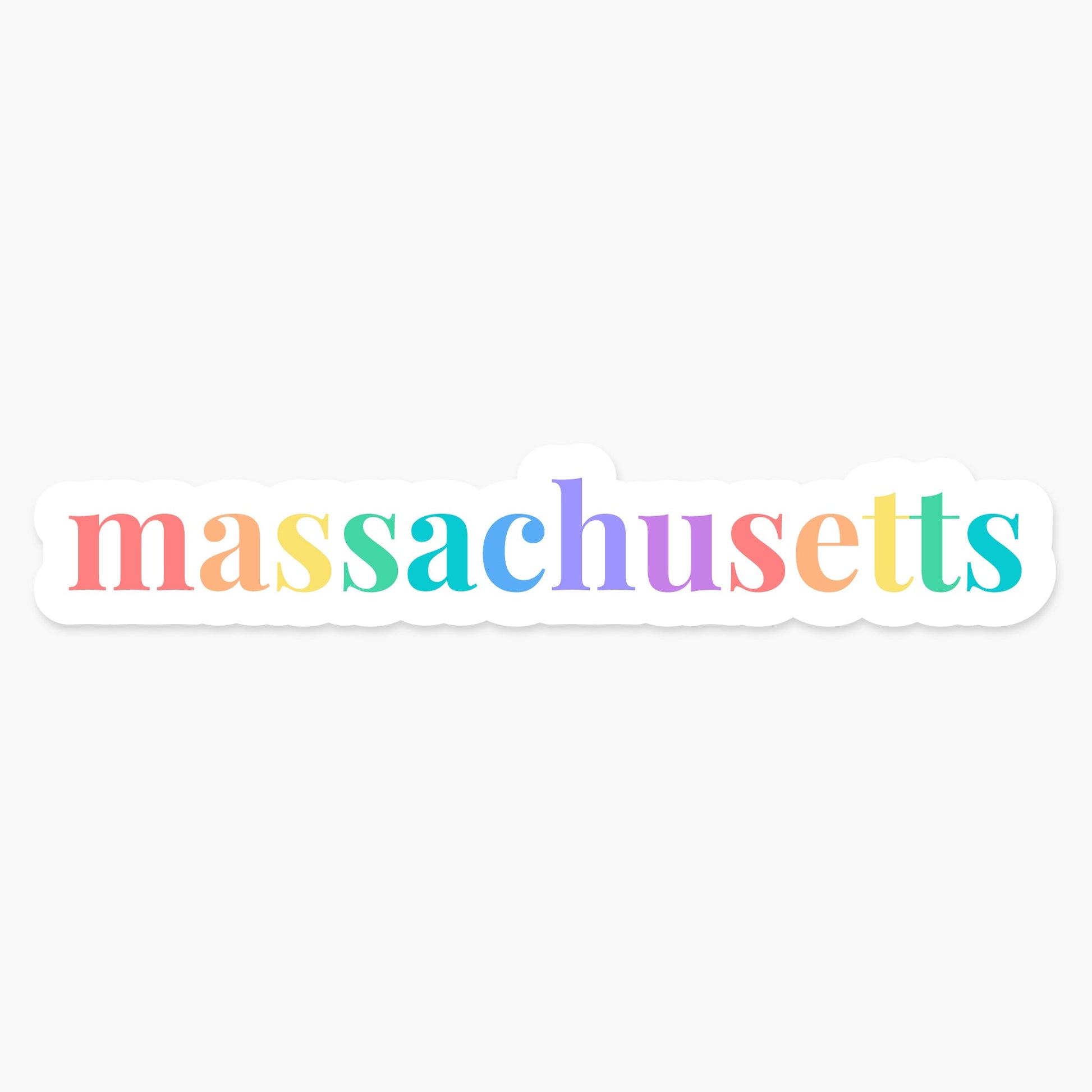 Massachusetts US State Sticker - Footnotes Paper