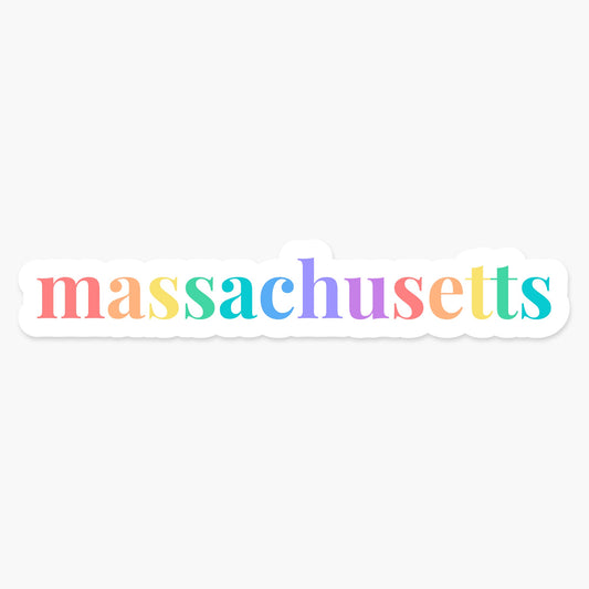 Massachusetts US State Sticker - Footnotes Paper
