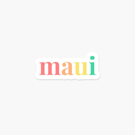 Maui, Hawaii Sticker - Footnotes Paper