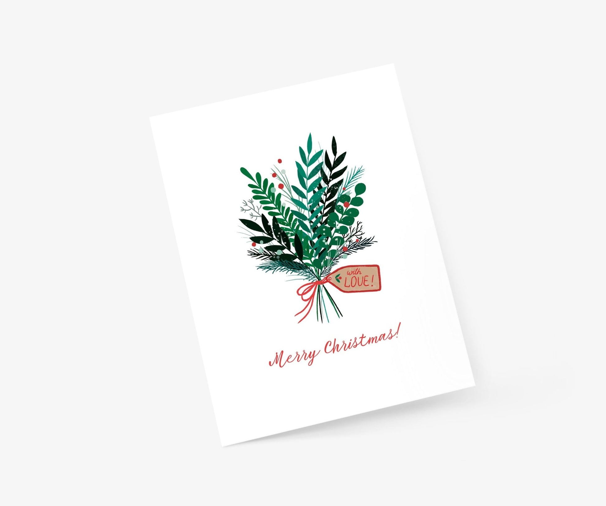 Merry Christmas Bunch Christmas Greeting Card - Footnotes Paper