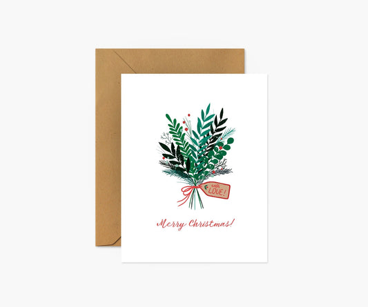 Merry Christmas Bunch Christmas Greeting Card - Footnotes Paper