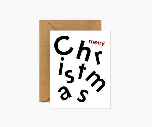 Merry Christmas Scandi Christmas Greeting Card - Footnotes Paper