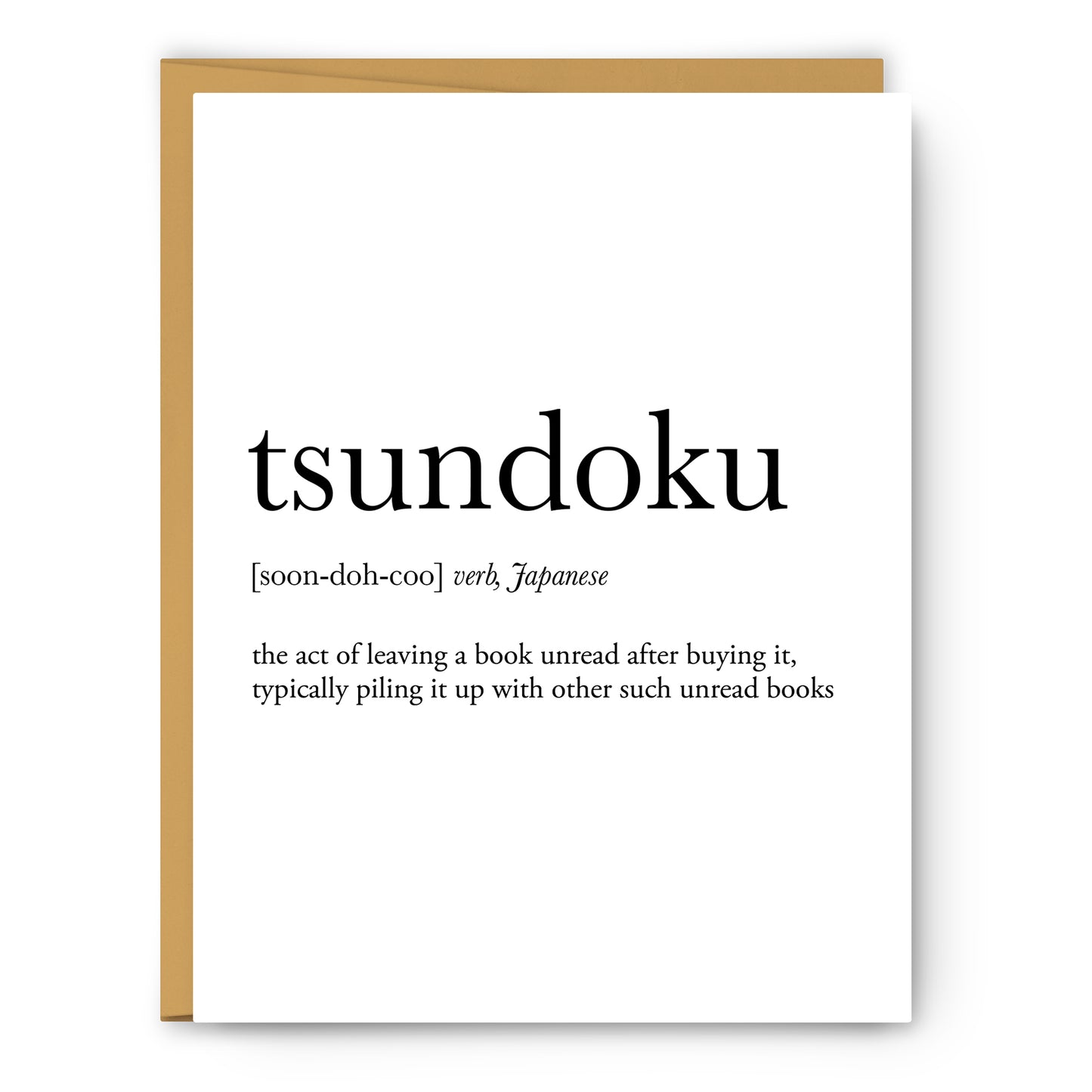 Tsundoku Definition Everyday Card