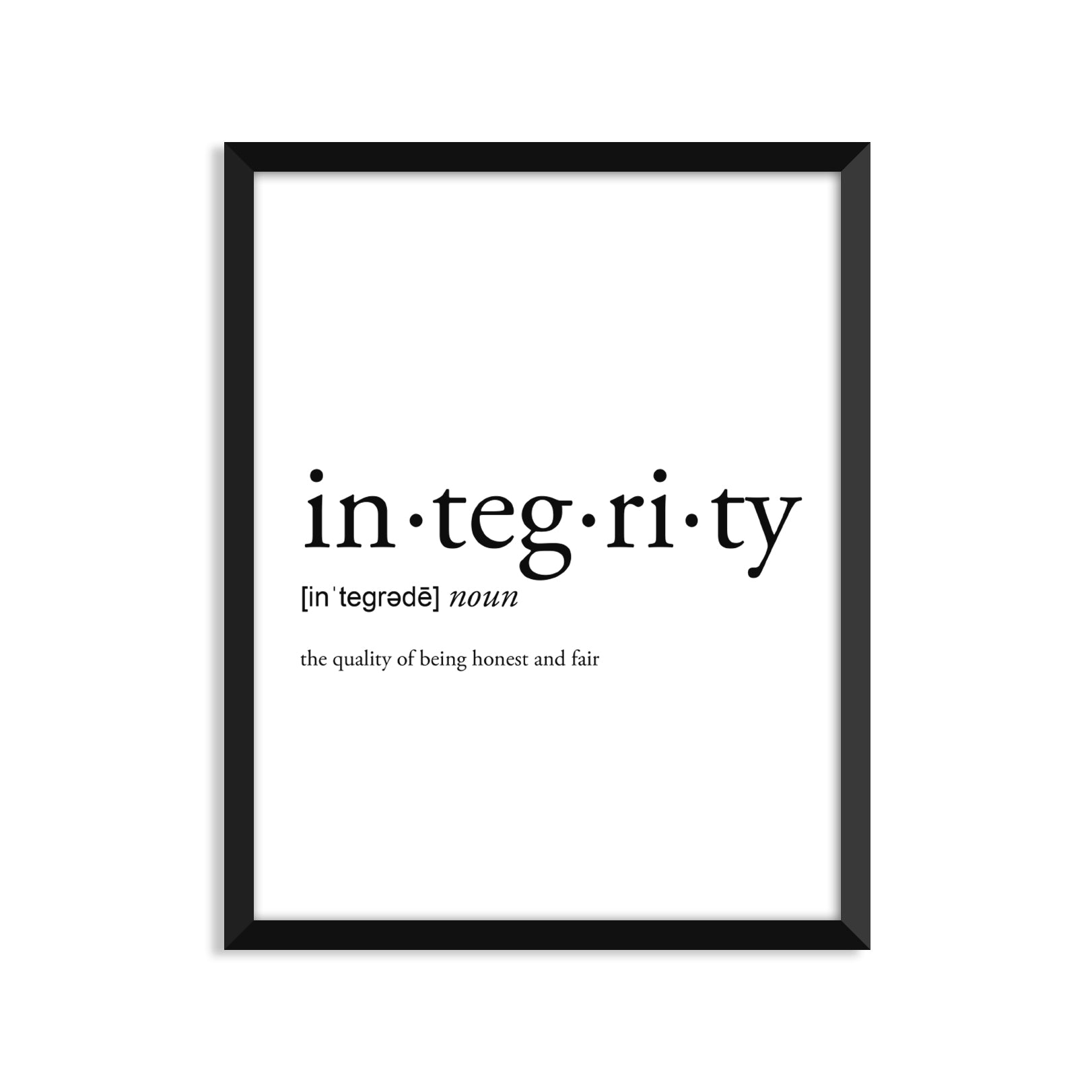 Integrity Definition - Unframed Art Print Or Greeting Card