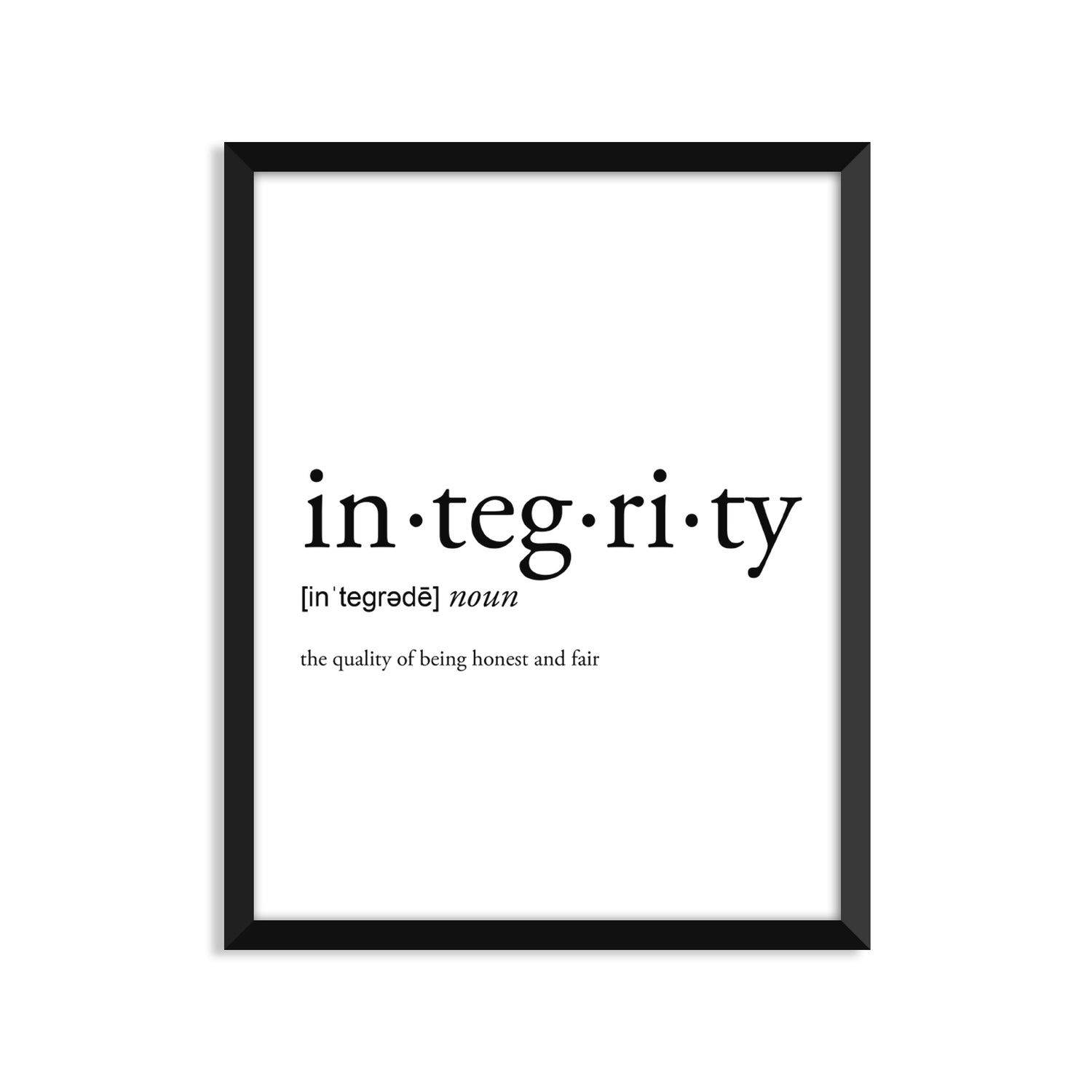 Integrity Definition - Unframed Art Print Or Greeting Card