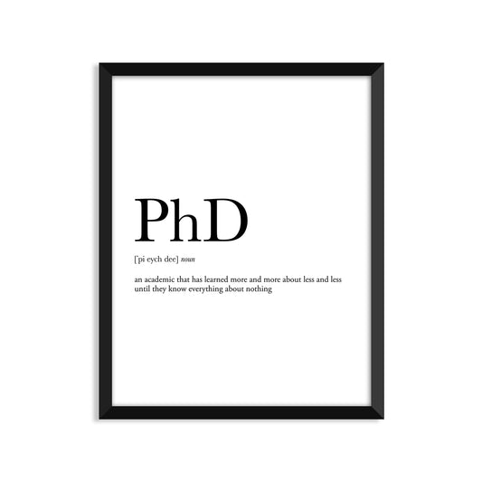 Phd Definition Everyday Card