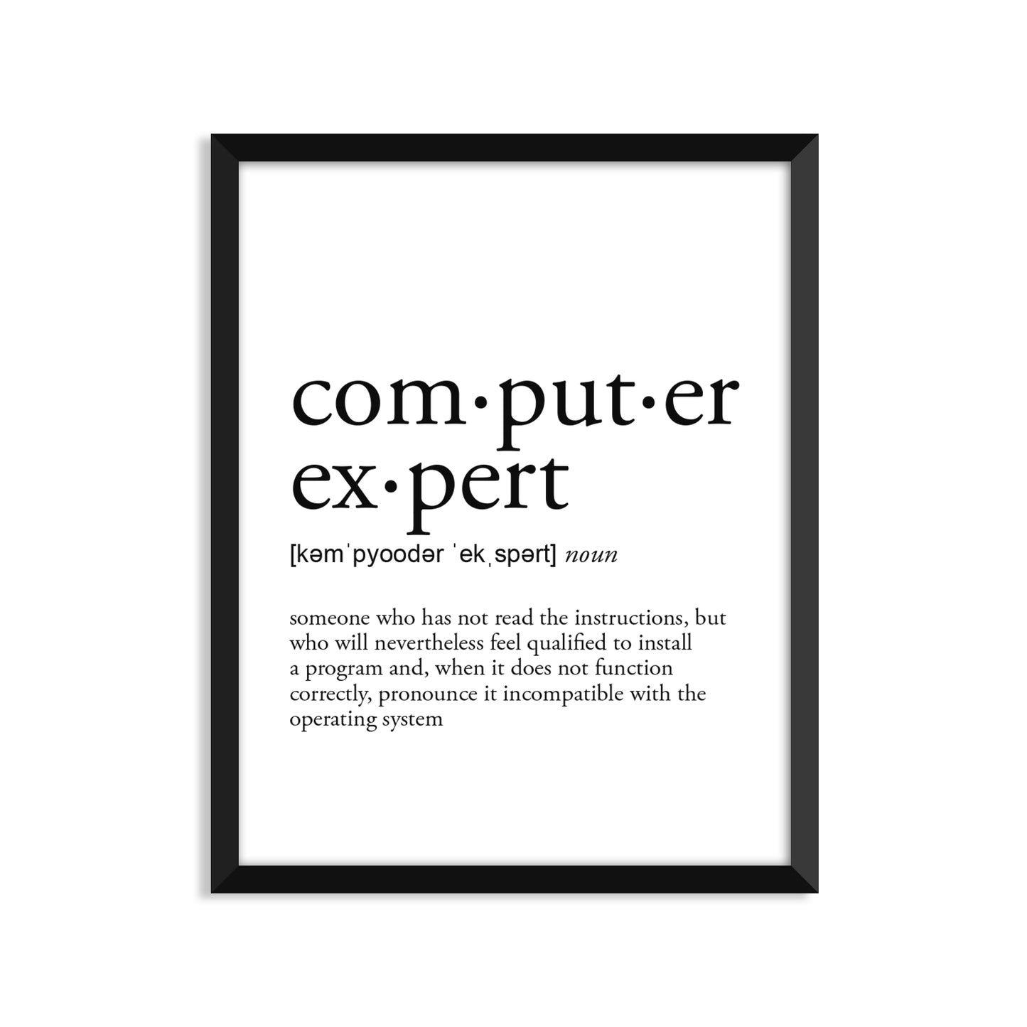 Computer Expert Definition Everyday Card