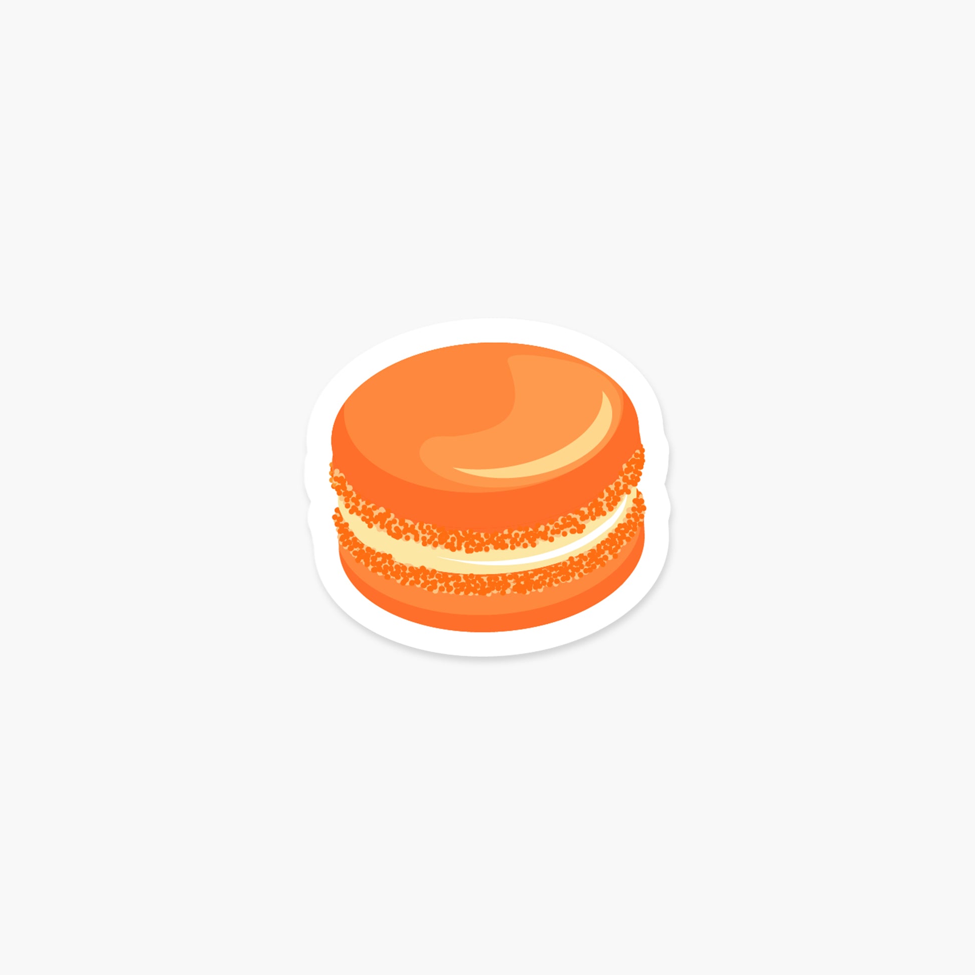 Macaroon Orange - Food Sticker | Footnotes Paper