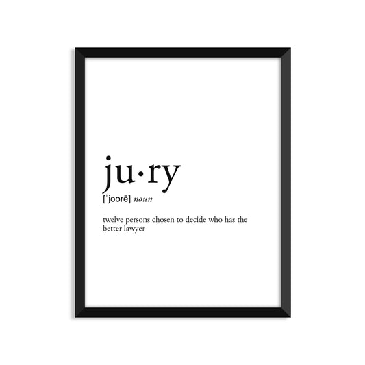 Jury Definition - Unframed Art Print Or Greeting Card