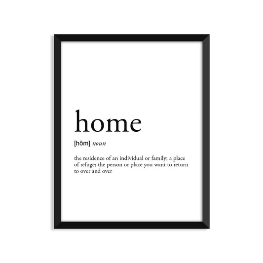 Home Definition - Unframed Art Print Or Greeting Card