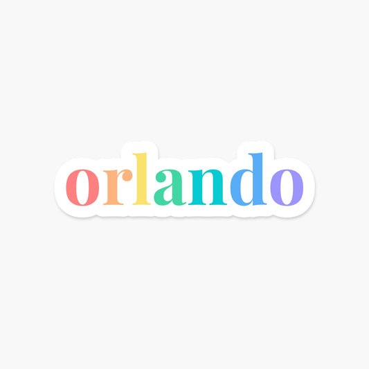Orlando, Florida - Travel Themed Sticker - Footnotes Paper