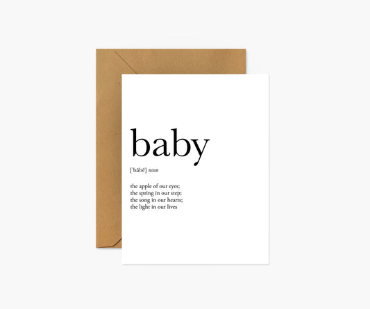 Baby Definition Baby Card | Footnotes Paper