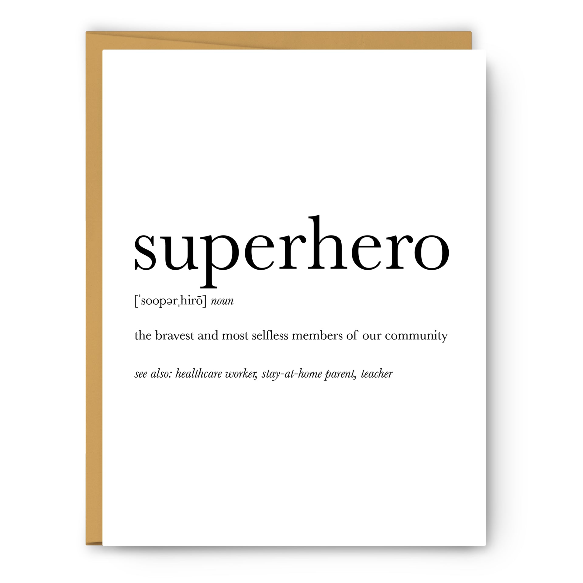 Superhero Definition - Unframed Art Print Or Greeting Card