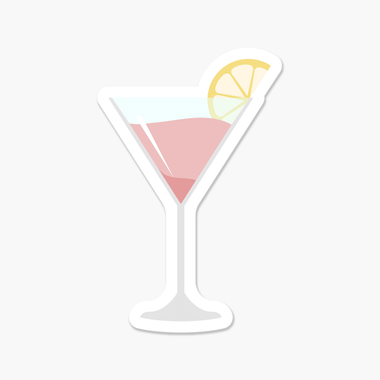 Pink Cocktail - Food Sticker - Footnotes Paper
