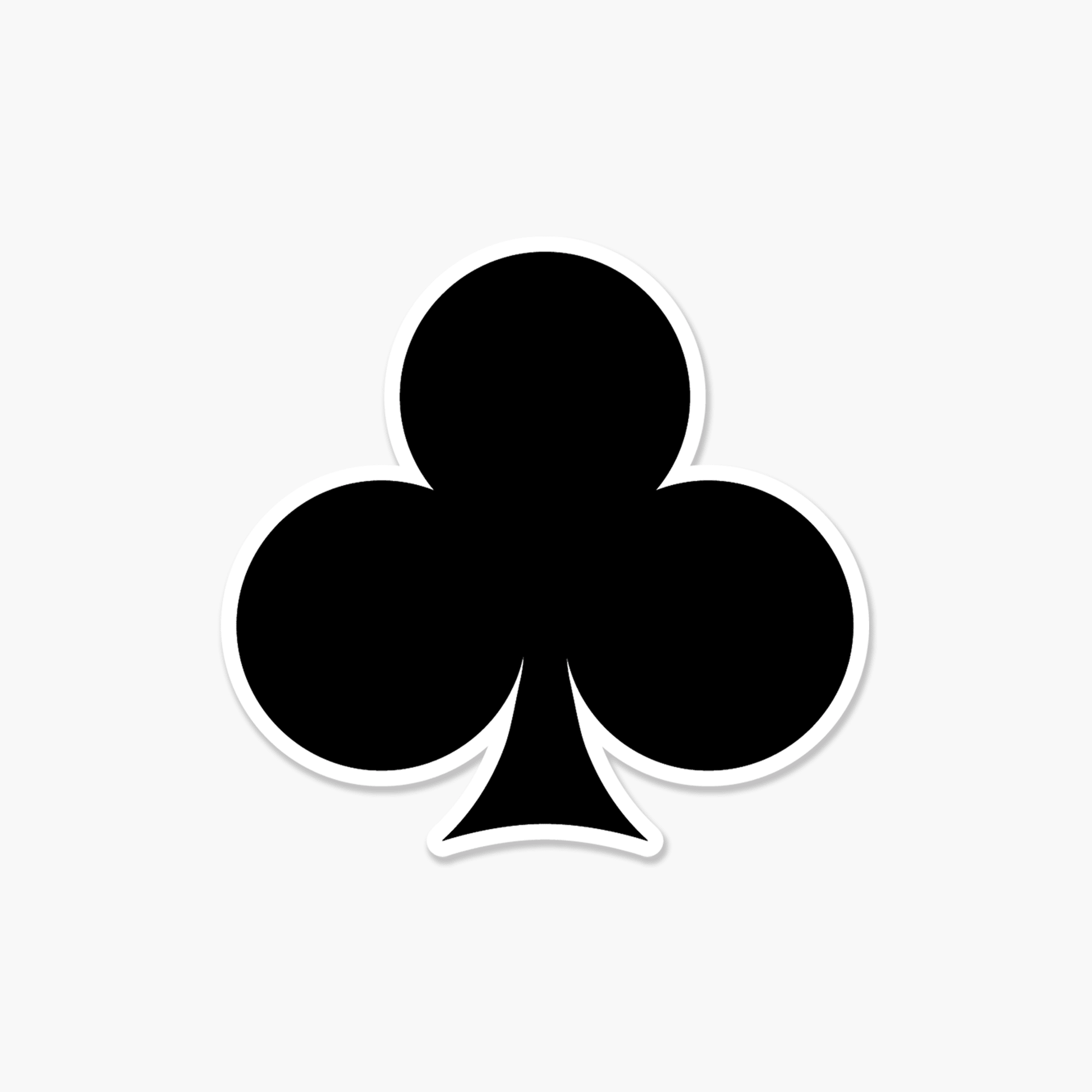 Poker Casino Suit Club - Everyday Sticker - Footnotes Paper