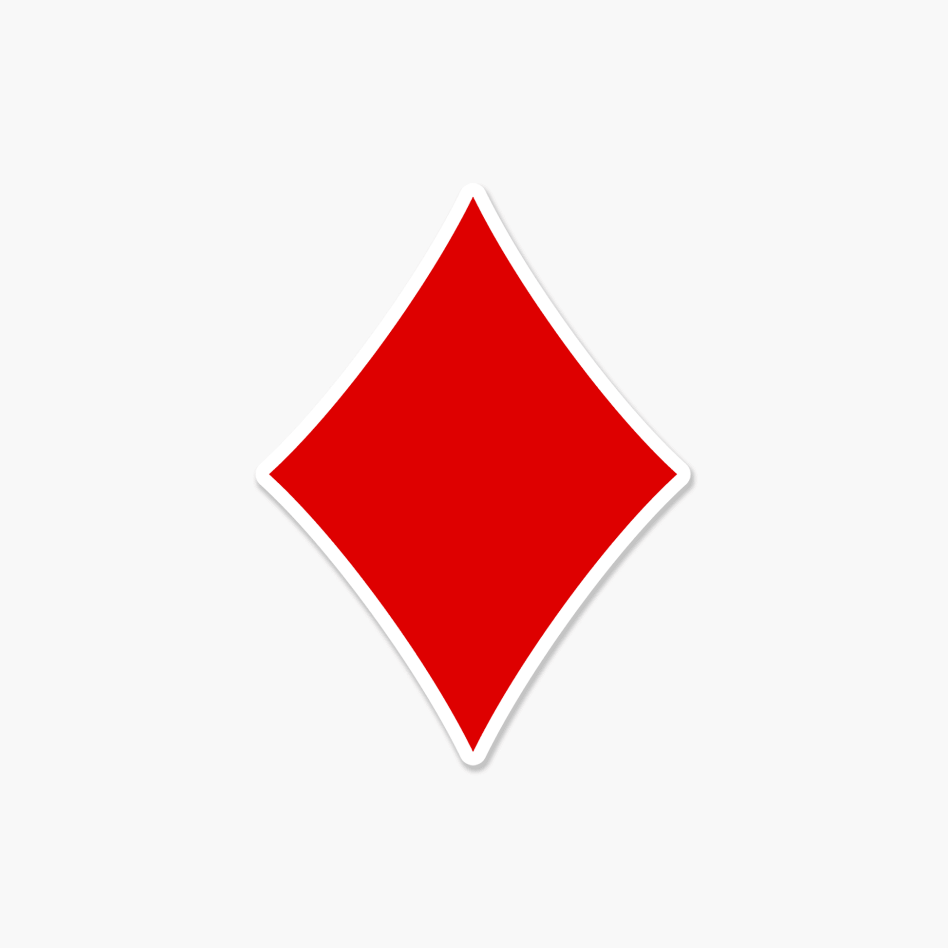Poker Casino Suit Diamond - Everyday Sticker - Footnotes Paper