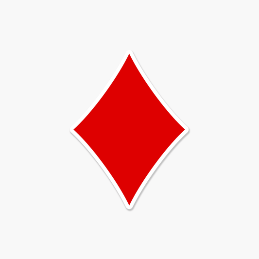 Poker Casino Suit Diamond - Everyday Sticker - Footnotes Paper