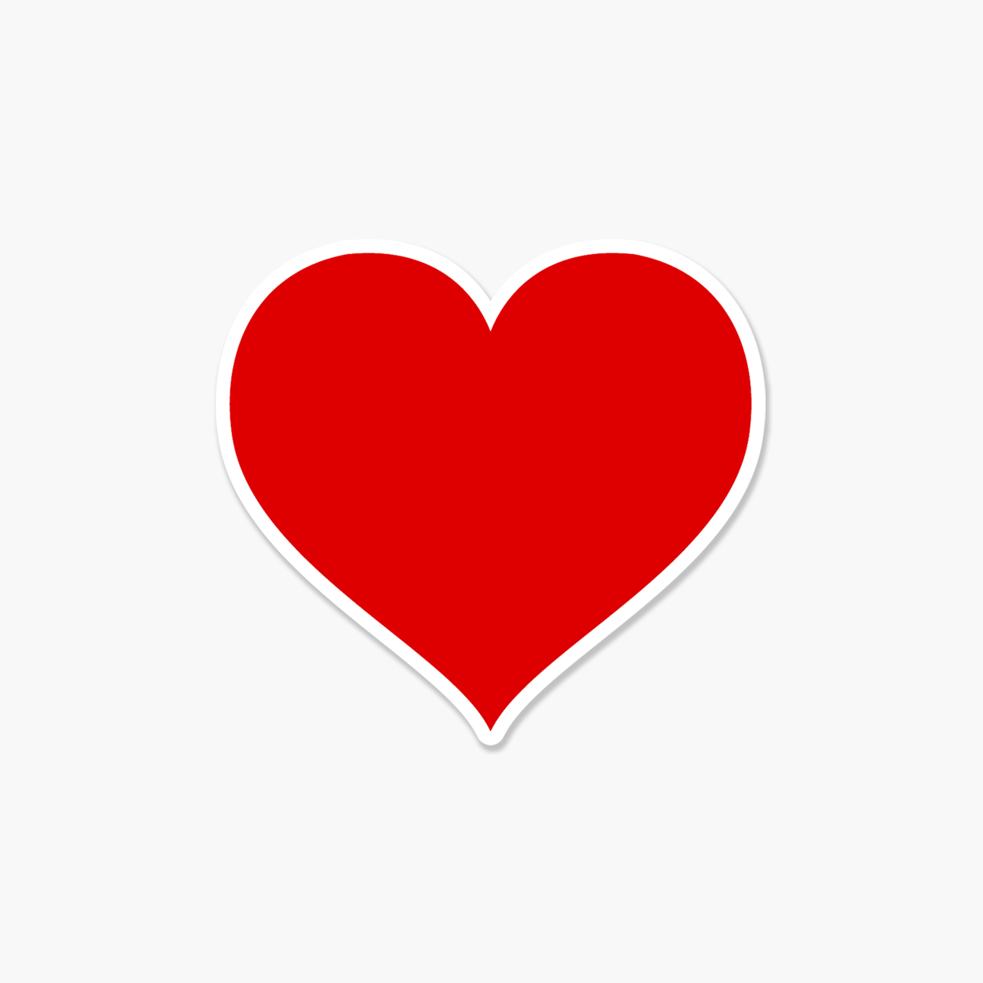 Poker Casino Suit Heart - Everyday Sticker - Footnotes Paper