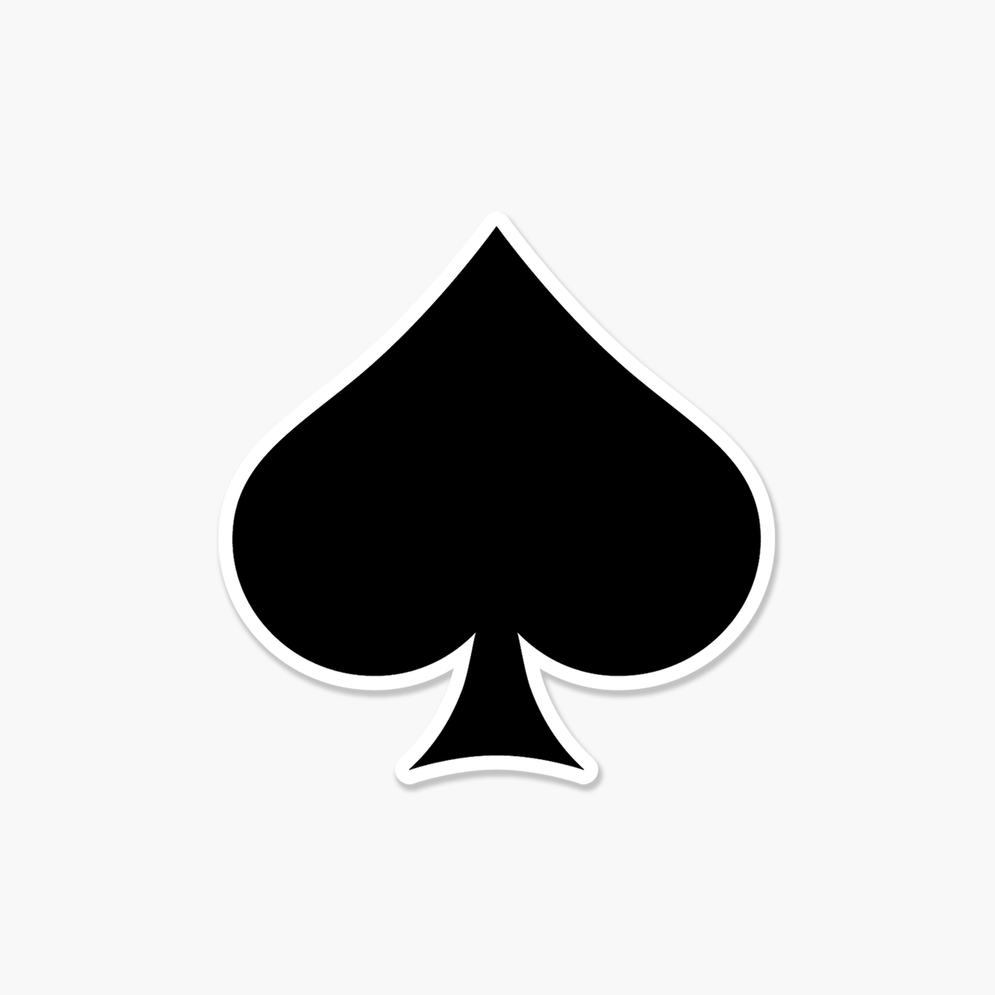Poker Casino Suit Spade - Everyday Sticker - Footnotes Paper