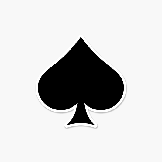 Poker Casino Suit Spade - Everyday Sticker - Footnotes Paper
